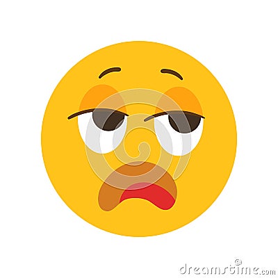 Emoji depicting indifference. Funny emotion icon. Vector Illustration